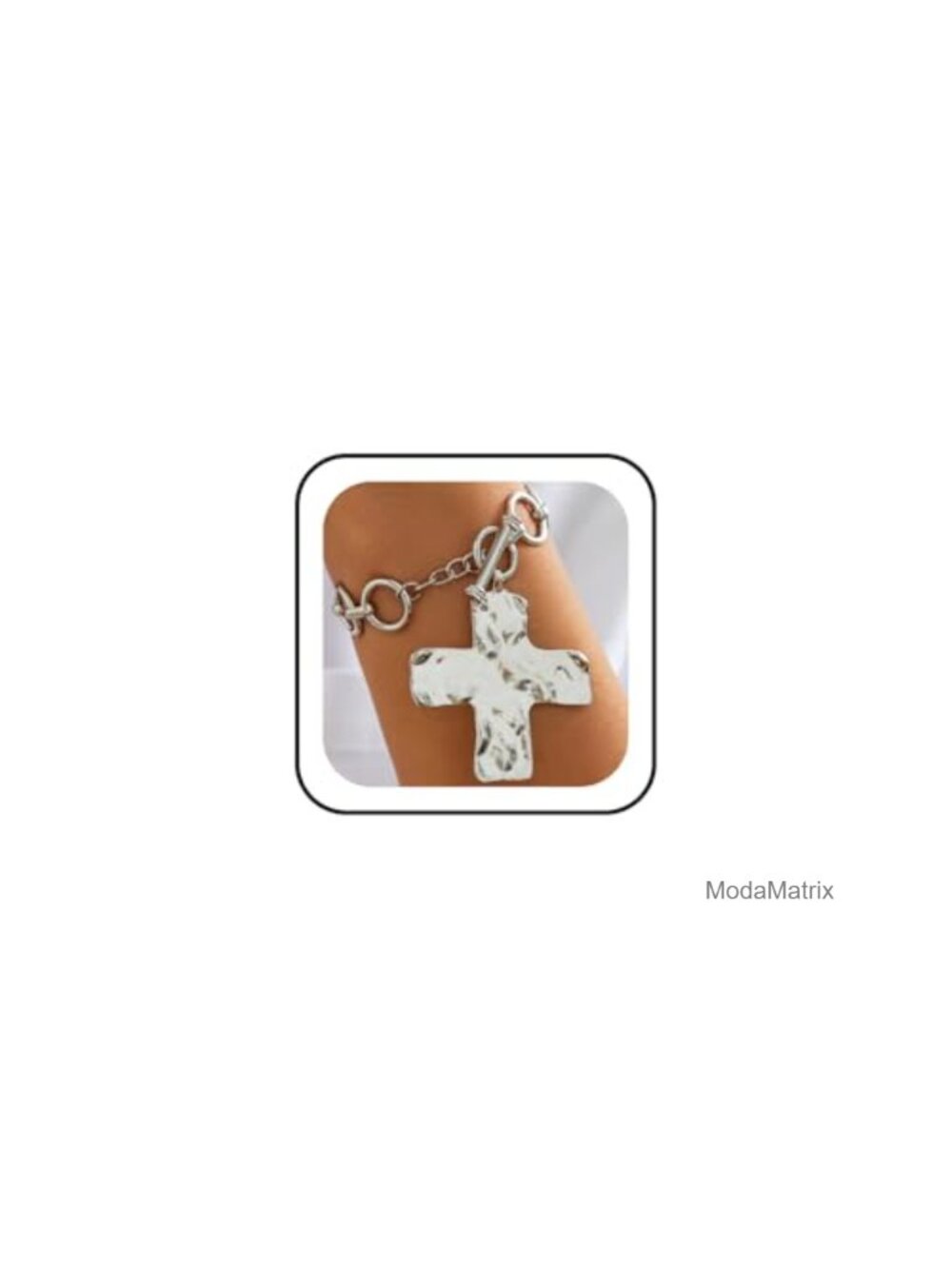 Chunky Cross Bracelet for Women Y2K Faith Toggle Clasp